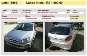 veiculo automovel carro patio canoinhas sc leilao 06 detran sc em mafra sc 2015