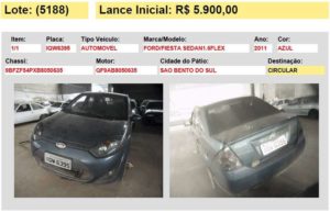 leilao detran sc sao bento do sul automovel carro