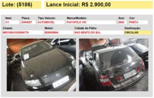 leilao detran sc sao bento do sul carro automovel